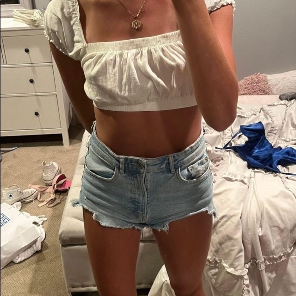 John galt white crop top